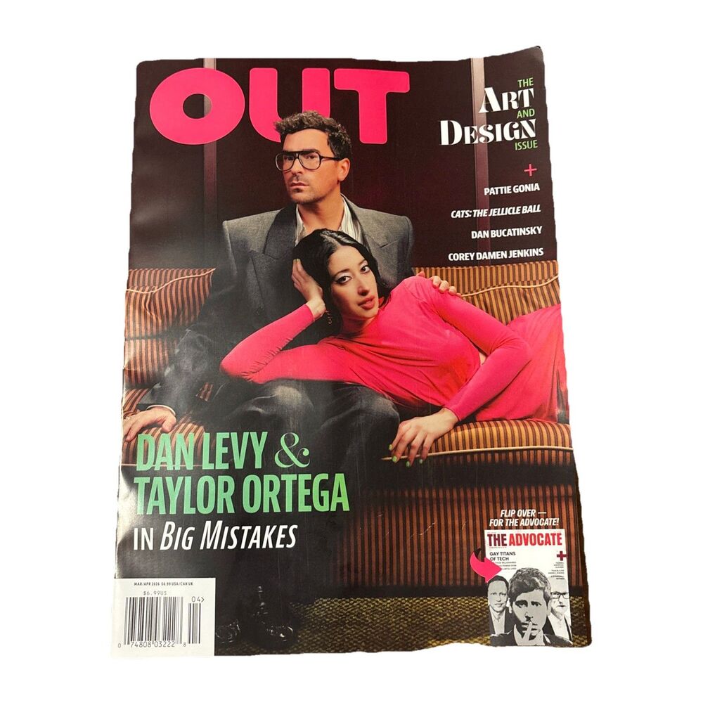 Out / The Advocate Magazine March / April 2026 LGBTQ Dan Levy Taylor Ortega NEW - Picture 1 of 9